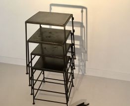 4 chaises-tabourets industriels