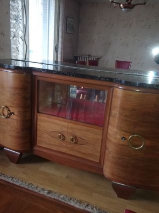 BAHUT des années 50 -60  avec plateau en marbre