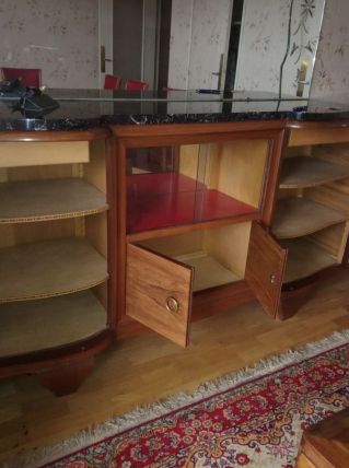 BAHUT des années 50 -60  avec plateau en marbre