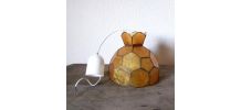 Suspension/lustre en nacre et en laiton 