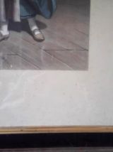 Lithographie ancienne sous cadre verre 