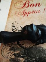 coupe papier Africain en bois sculpté 