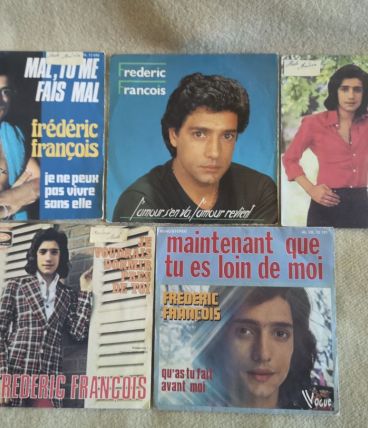 lot 5 disques 45 tours frédéric François 