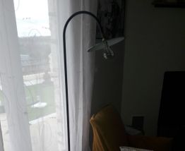 Lampe de lecture annee 60 restauree avec plateau en noyer