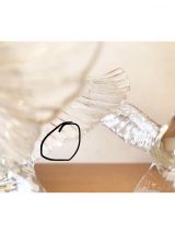 Couple colombes en cristal d’arques vintage 