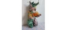 ancienne poupée arlequin