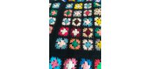 Plaid carré afghan 70s