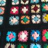 Plaid carré afghan 70s