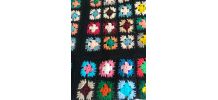 Plaid carré afghan 70s