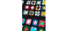 Plaid carré afghan 70s