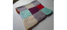 Plaid patchwork crocheté
