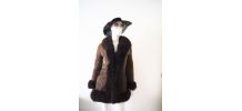 Manteau afghan Penny Lane daim  hippie vintage 60's 70's