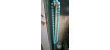 Sautoir  en perle de turquoise reconstituée