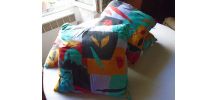 4 coussins en coton graphique