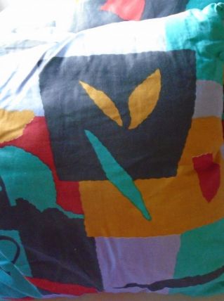 4 coussins en coton graphique