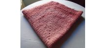 Plaid en laine mohair crochetée