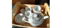 Service thé art déco porcelaine UF France 34 pieces
