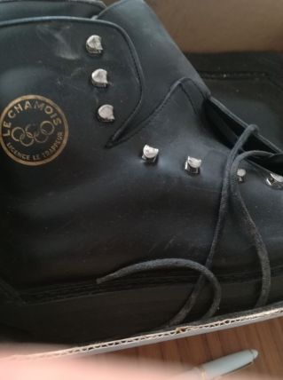 Chaussures ski cuir 60s