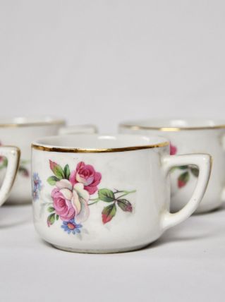 Lot de 8 tasses Fleuries