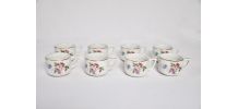 Lot de 8 tasses Fleuries