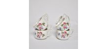 Lot de 8 tasses Fleuries