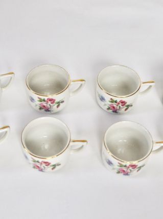 Lot de 8 tasses Fleuries