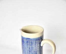  Carafe  Céramique texturée bleue