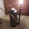 Lampe sur base extincteur année 50-60 cuivre