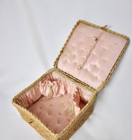 Coffret de toilette  Osier et soie