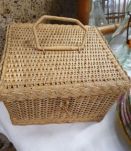 Coffret de toilette  Osier et soie