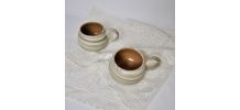  2 mugs  céramique-argile