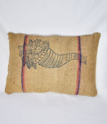 Coussin toile de jute