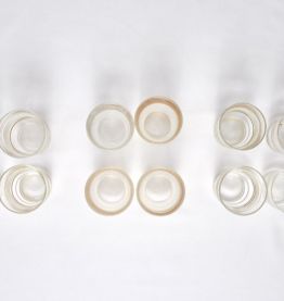 Lots de 12 verres lignes dorées