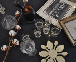 Lots de 10 verres lignes dorées