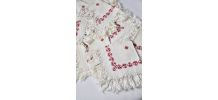 12 serviettes brodées frangées