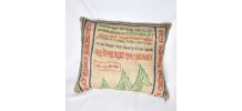 Coussin en toile de jute
