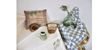 Coussin en toile de jute