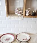 2 plats de service fleuris