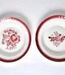 2 plats de service fleuris