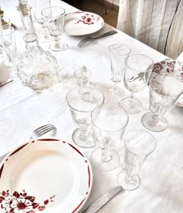 6 assiettes fleuries creuses