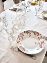  2 Assiettes creuses fleuries
