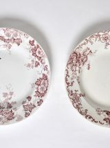  2 Assiettes creuses fleuries