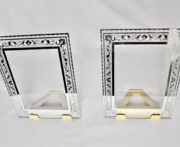 Cadre photo verre et argenté