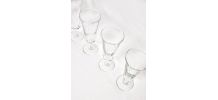 6 flutes à Champagne en verre 