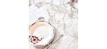 6 flutes à Champagne en verre 