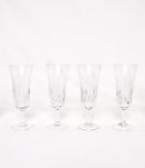 6 flutes à Champagne en verre 