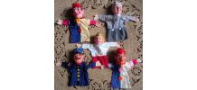 5 marionnettes à main - vintage 