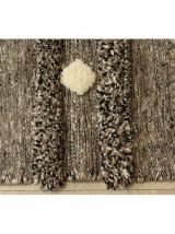 Tapis kilim fait main en laine couleur taupe marron
