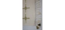 Tapis kilim fait main en coton blanc crème