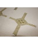 Tapis kilim fait main en coton blanc crème